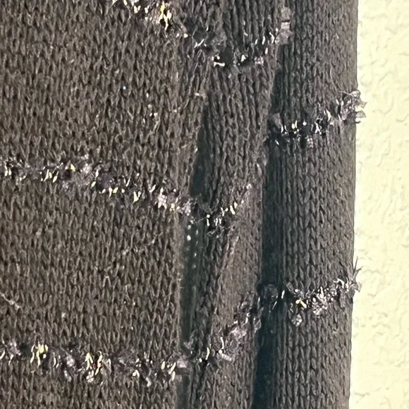 DOLLED UP by Fang Cute & Sexy Black Sweater w/Lace & Metallic Details Size S - Picture 7 of 10